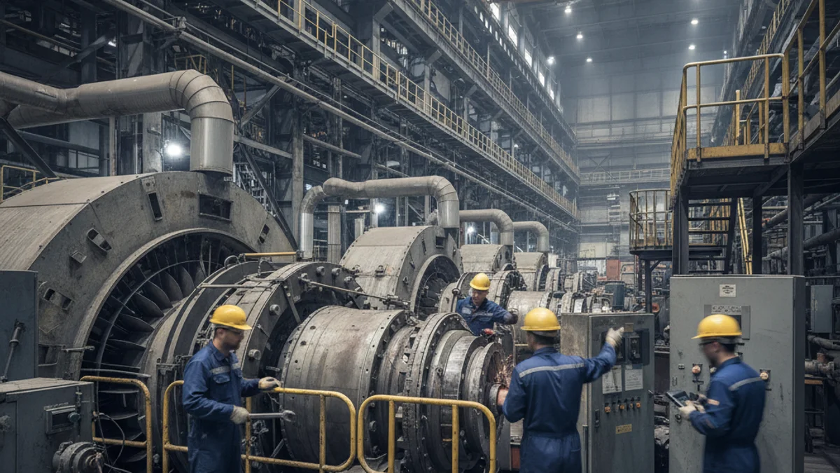 Imagen genérica de mantenimiento industrial o equipo especializado en una central nuclear.