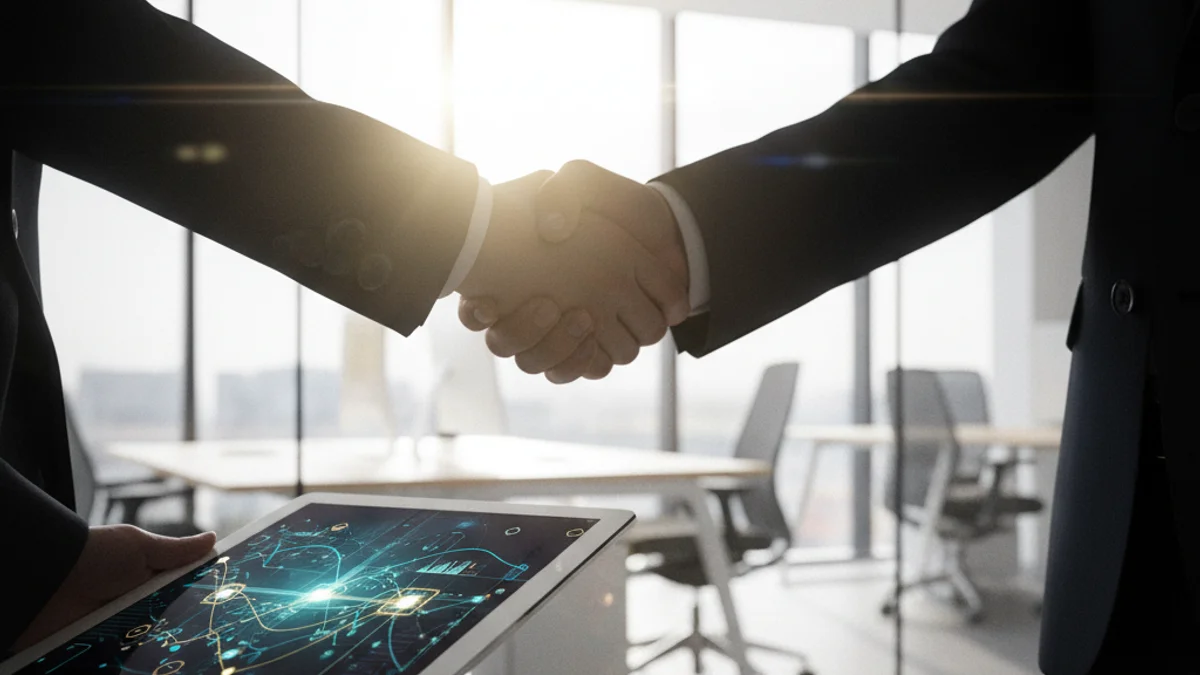 Imagen genérica de una reunión corporativa o de un ejecutivo trabajando en un entorno moderno de oficina.