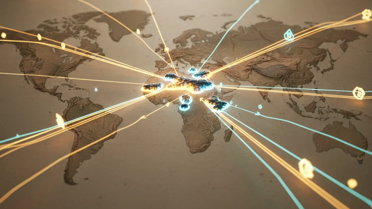 Vista aérea de las Islas Canarias simbolizando un puente estratégico entre continentes para la inversión.
