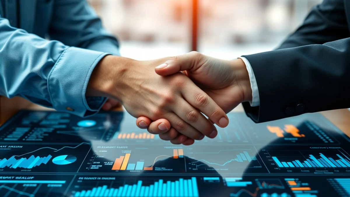 Representación abstracta de la innovación tecnológica y la toma de decisiones empresariales en el ámbito de la salud.