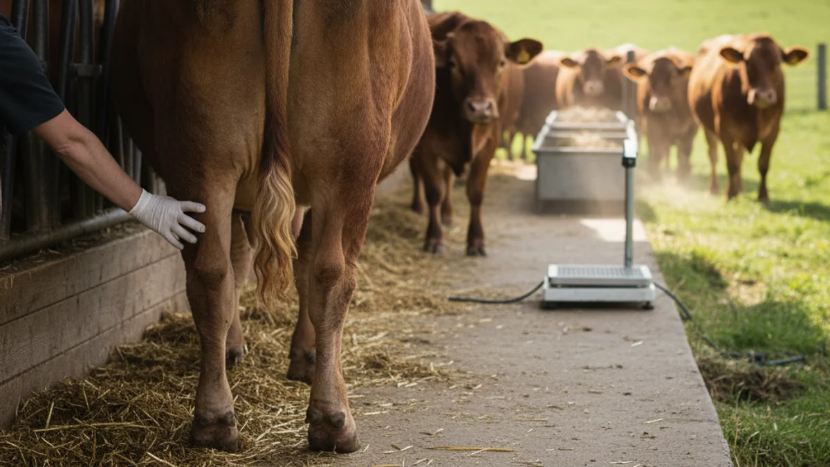 Imagen genérica de vacas en una granja o en un campo, con énfasis en la salud animal.