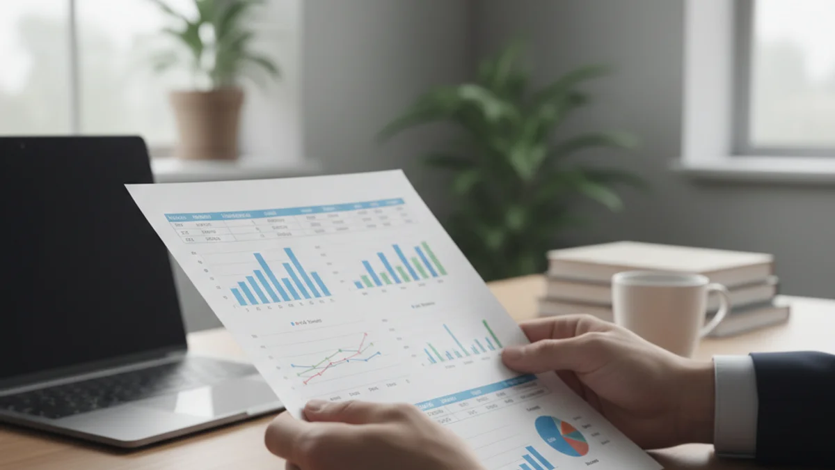 Gráfico o documento con datos económicos y cifras de desempleo, con un enfoque en la mano de una persona.