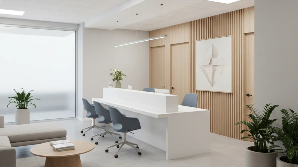 Imagen genérica de un interior moderno y limpio de una clínica médica especializada.