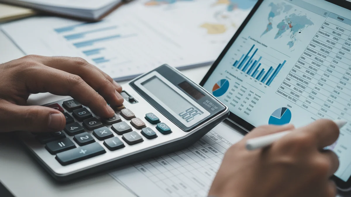 Representación abstracta de la distribución de fondos públicos o cálculos económicos complejos.