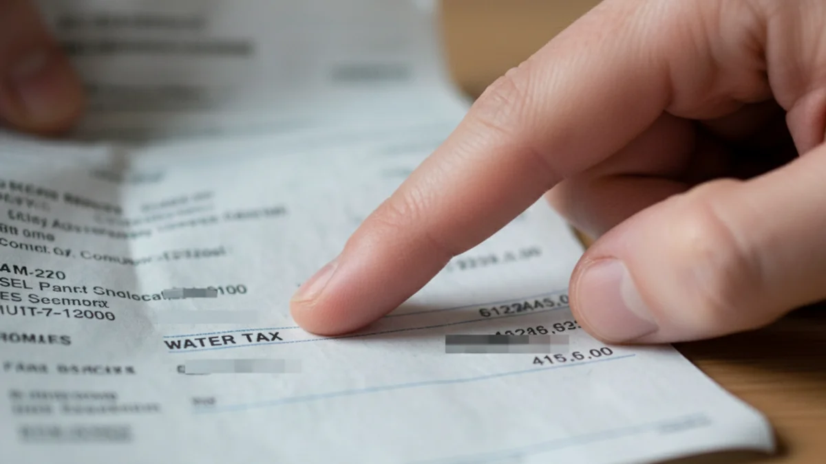 Una factura de servicios con un apartado destacado sobre el canon del agua.