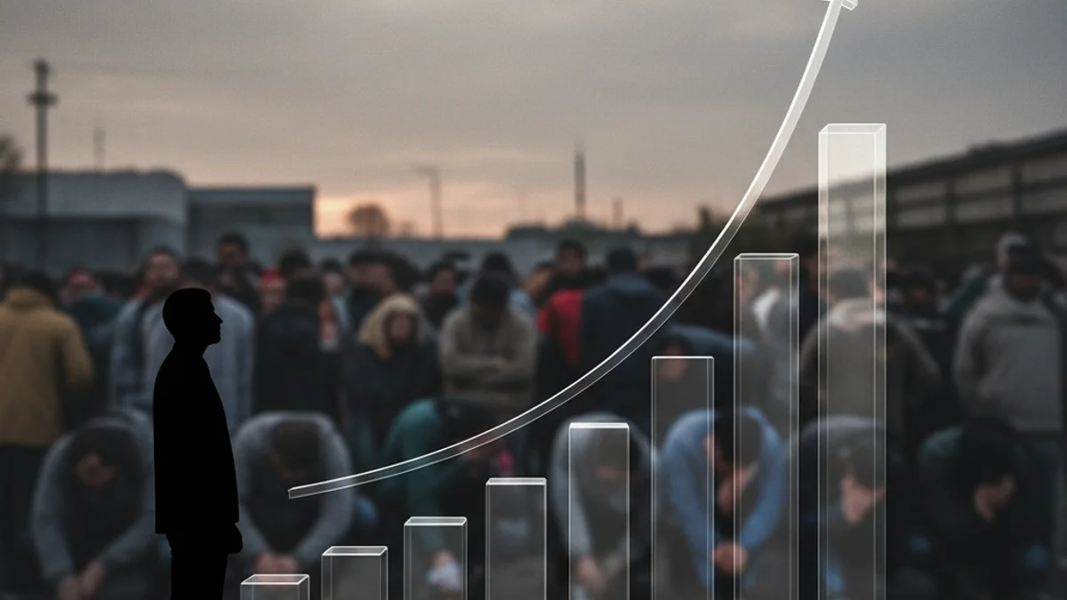 Representación visual de la desigualdad económica global y la concentración de riqueza en pocas manos.