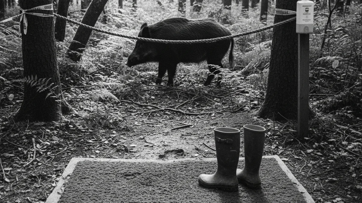 Imagen genérica de un jabalí en un bosque, simbolizando la crisis sanitaria.