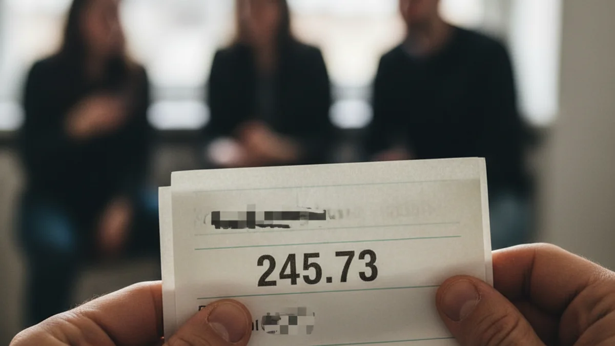 Una factura de gas o electricidad con números destacados sobre un fondo oscuro, simbolizando el ahorro energético.