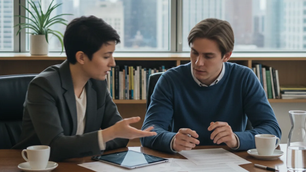 Imagen genérica que representa el asesoramiento laboral o una reunión de orientación profesional en la comarca.