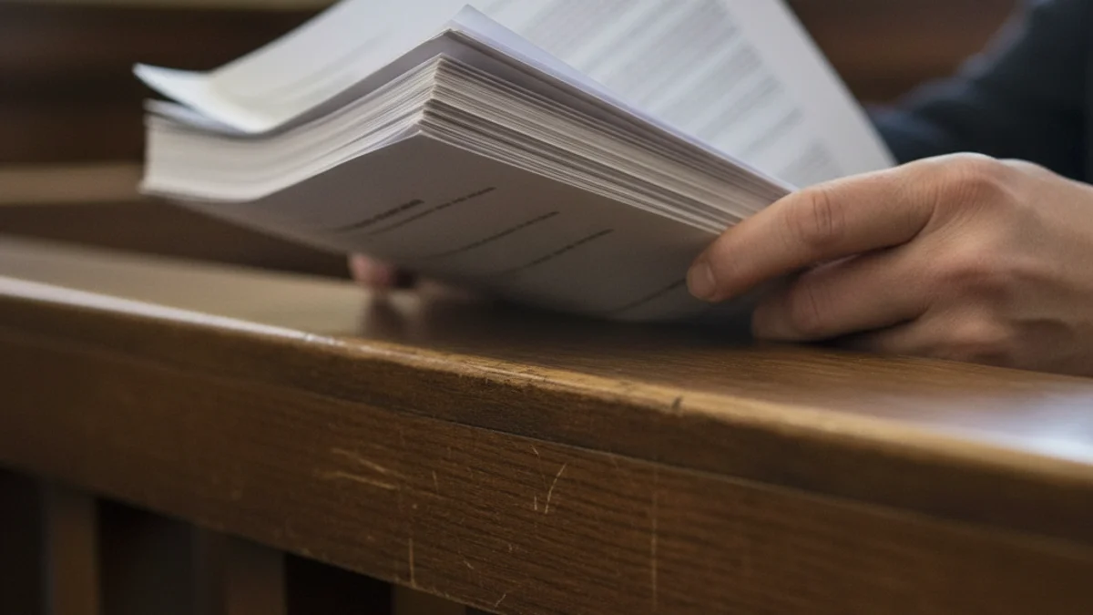 Imagen genérica de un entorno judicial o de una investigación financiera, sin personas identificables.