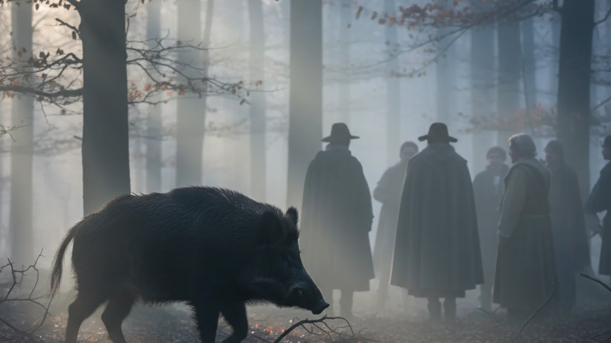 Imagen genérica de un jabalí en un entorno forestal, vector principal de la peste porcina.