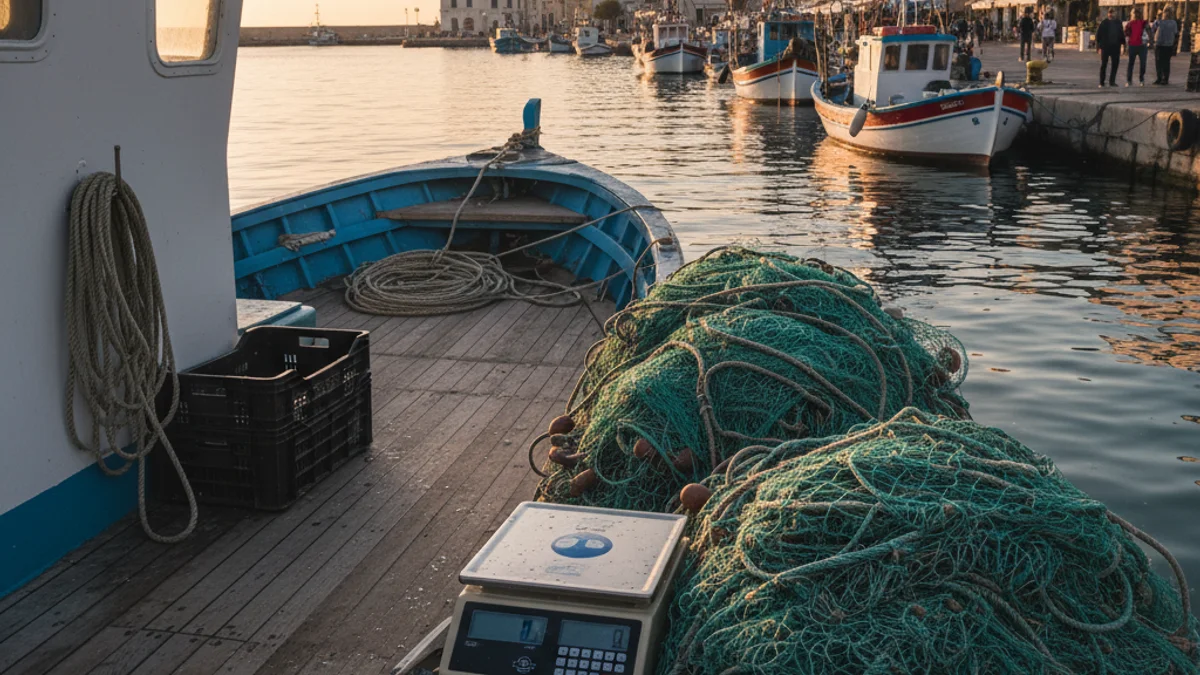 Imagen genérica de una embarcación de pesca amarrada en un puerto catalán.
