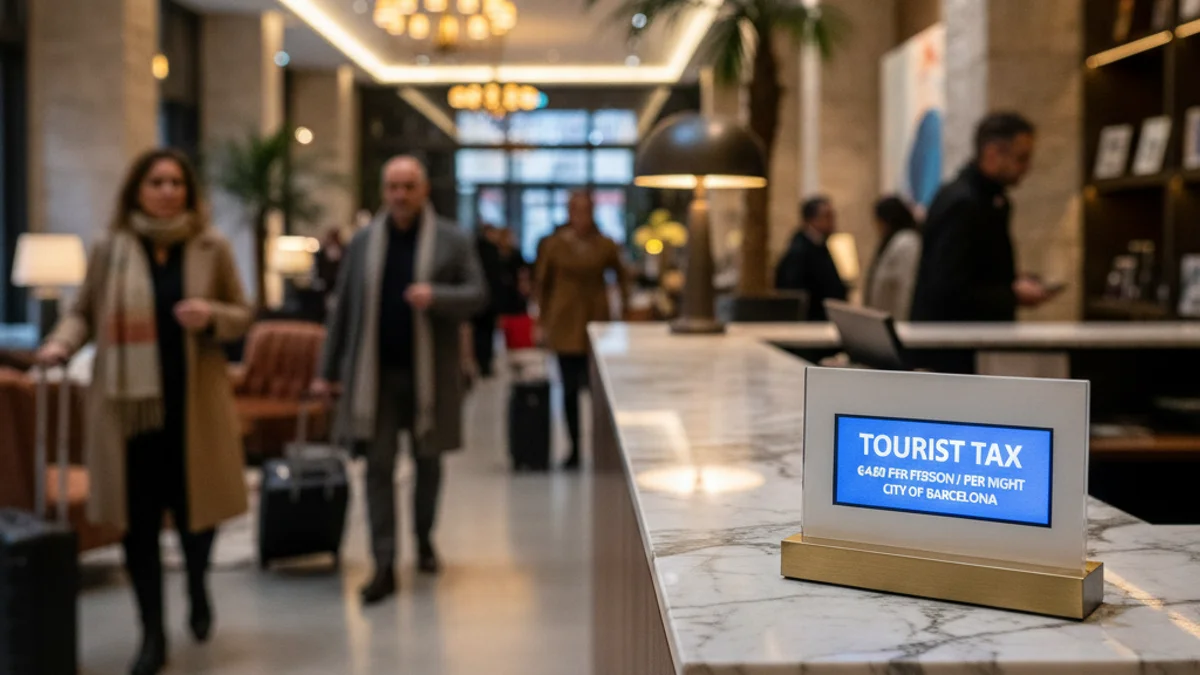 Imagen genérica de una recepción de hotel donde se aplica la tasa turística.