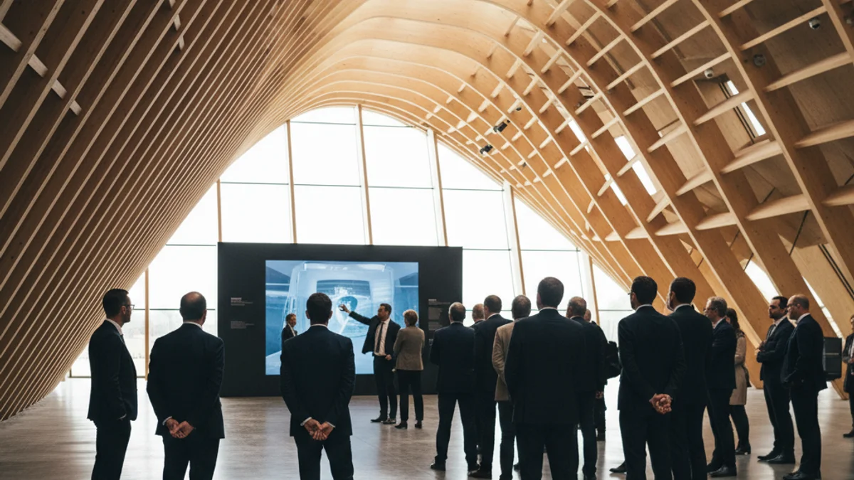 Imagen genérica del interior de un museo del vino donde se celebra un acto institucional.