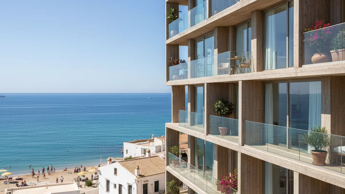 Imagen generica de un edificio de viviendas en una zona costera.