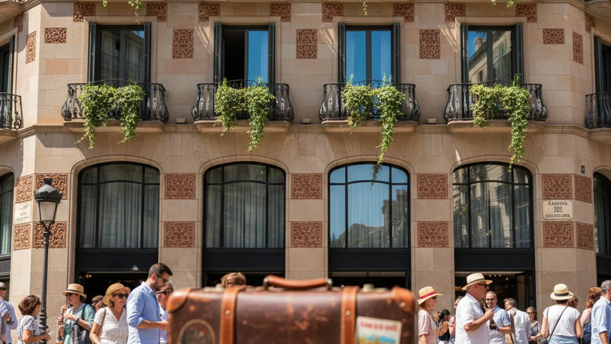 Imagen genérica de la fachada de un hotel de lujo en Barcelona.