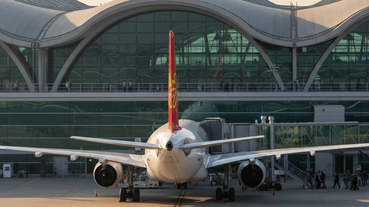 Imagen genérica de un avión comercial estacionado en la terminal del Aeropuerto del Prat.