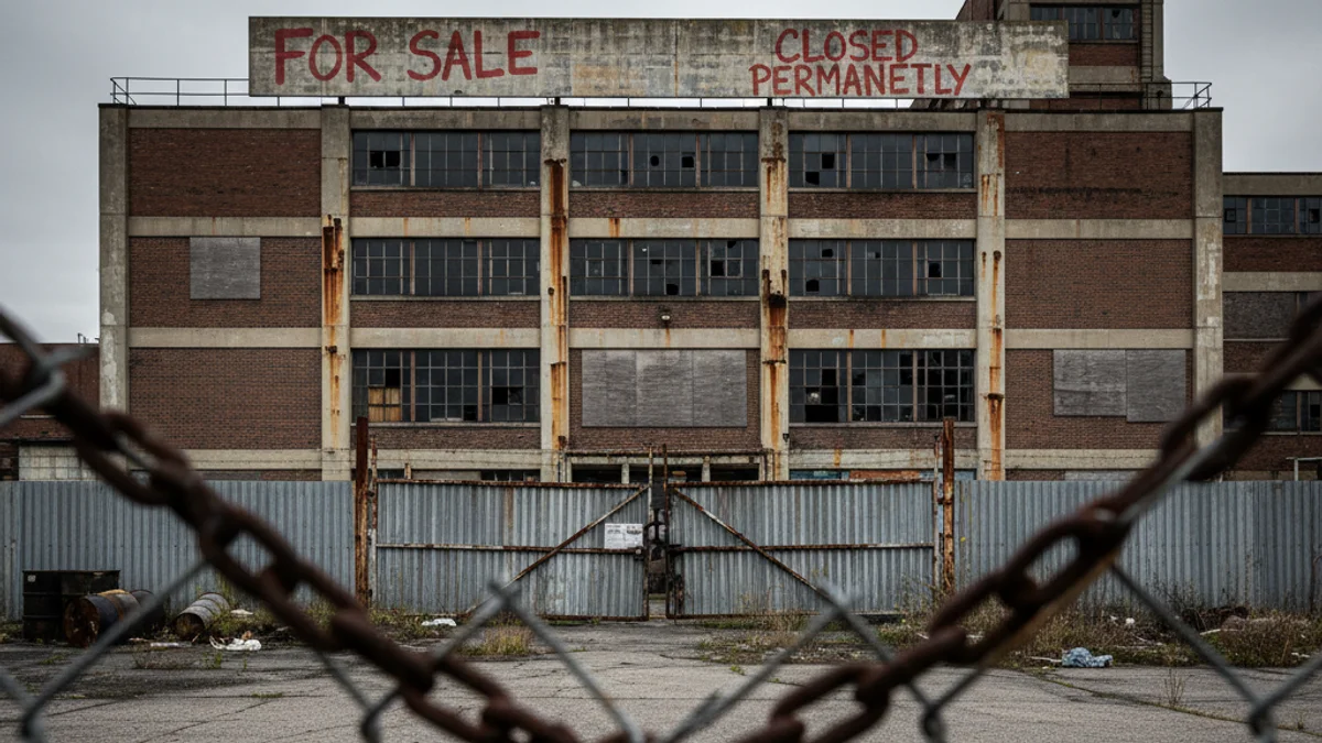 Imagen genérica de una planta industrial con el acceso cerrado.