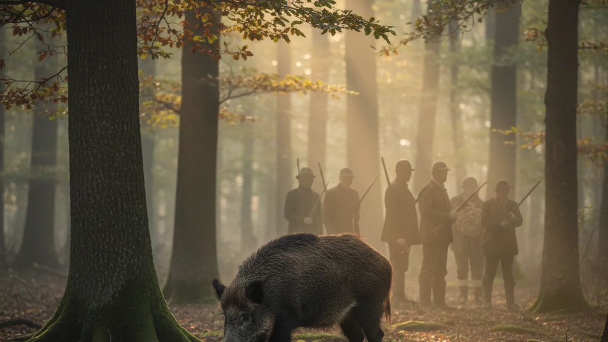 Imagen genérica de un jabalí en un entorno forestal.