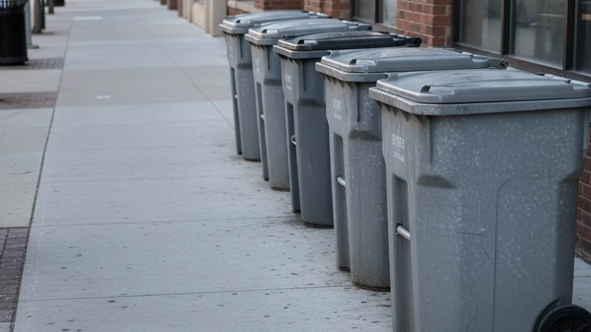 Contenedores de residuos comerciales en una calle de Barcelona.