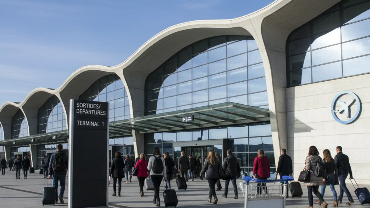 Imagen genérica de la terminal de un aeropuerto moderno y bien cuidado.
