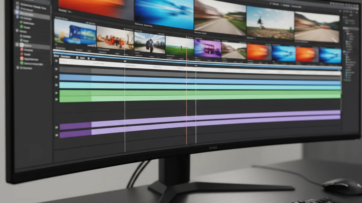Un ordenador con código de programación y una imagen generada por inteligencia artificial.