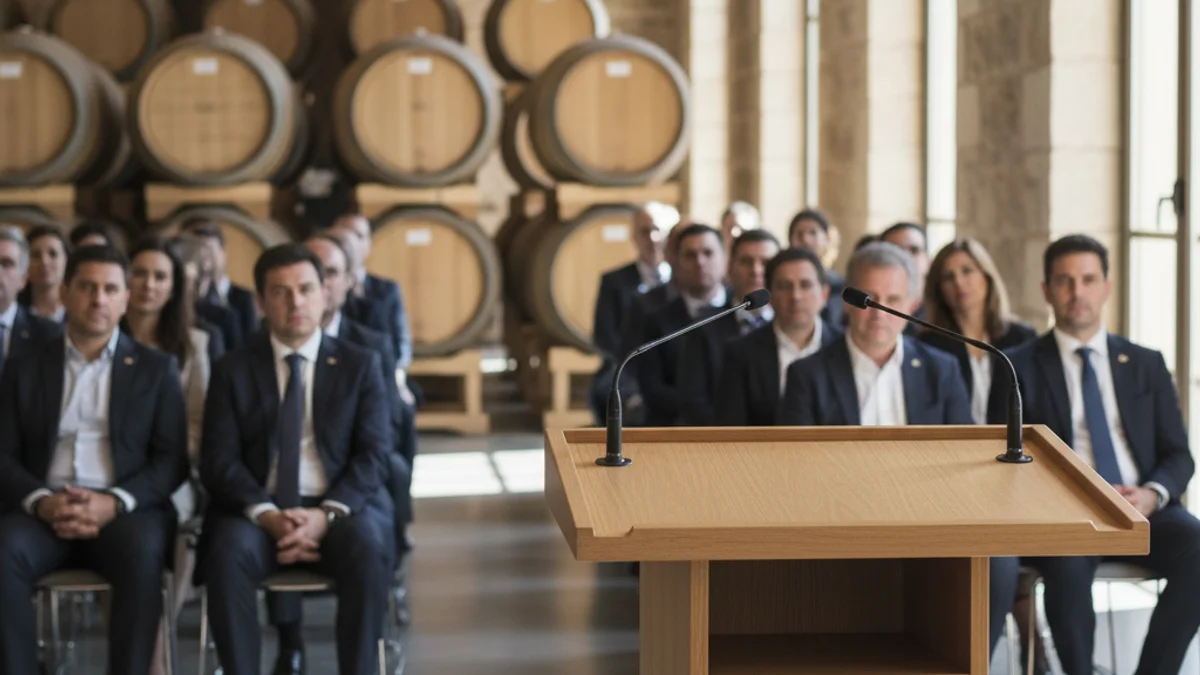 Imagen genérica de una sala de conferencias preparada para una jornada sobre el sector agrario.