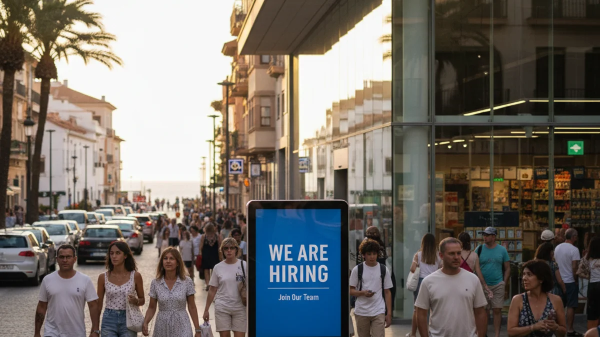 Imagen genérica del exterior de un supermercado moderno durante la temporada de verano.
