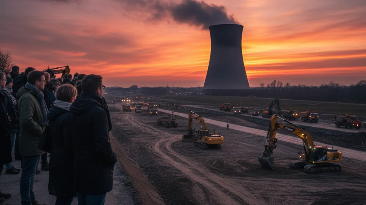 Imagen genérica de un terreno industrial en obras con maquinaria de construcción.
