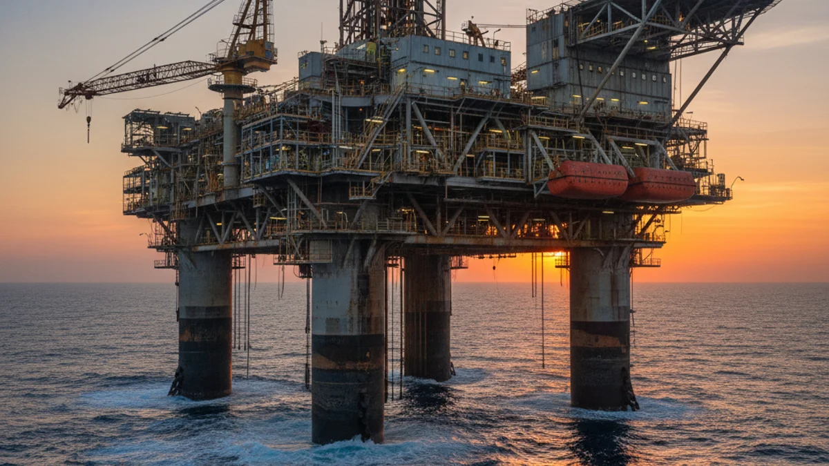 Imagen genérica de una plataforma petrolífera semisumergible en alta mar.