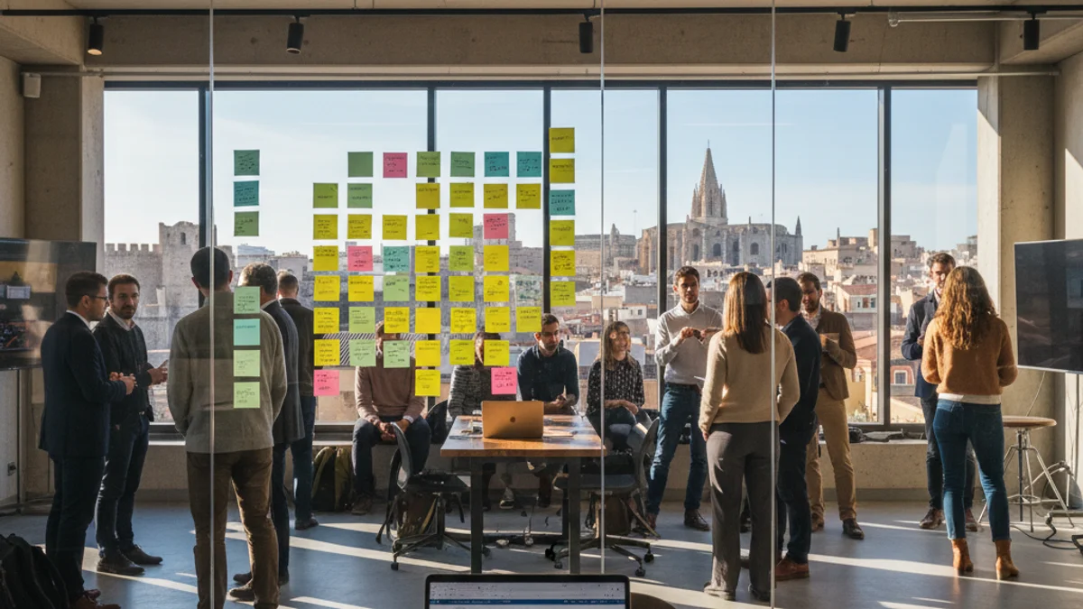 Imagen genérica de una oficina moderna con tecnología avanzada que simboliza el crecimiento de las empresas emergentes.