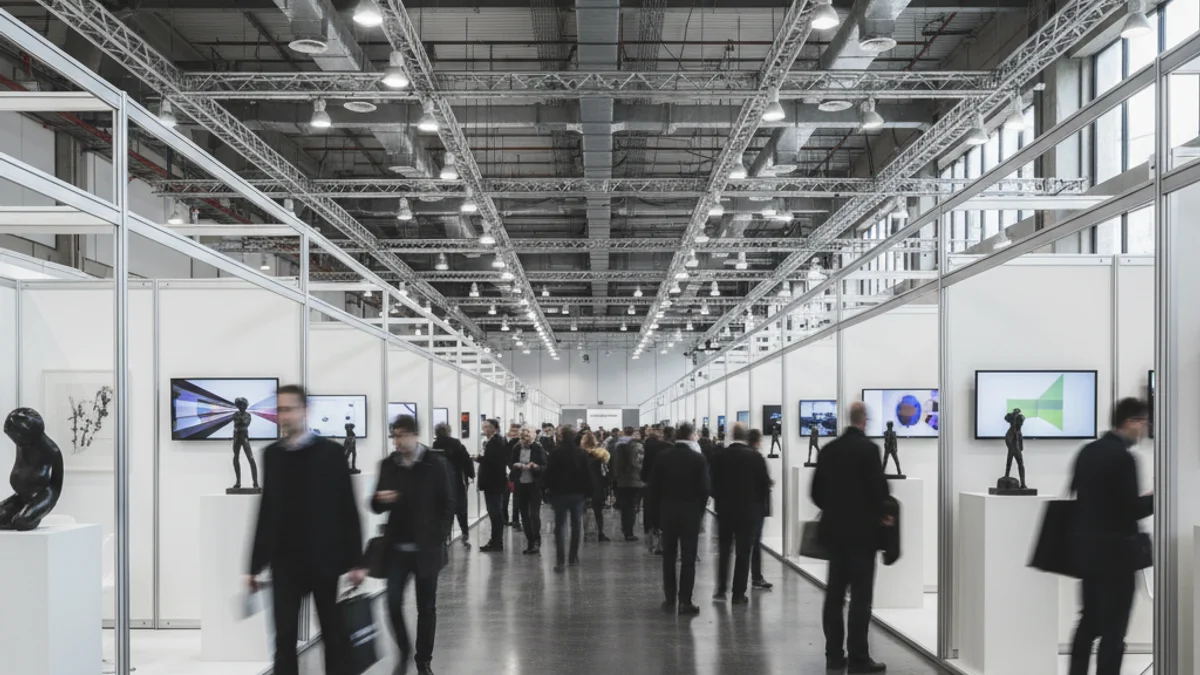 Imagen de un recinto ferial con stands y profesionales del sector de la hostelería.