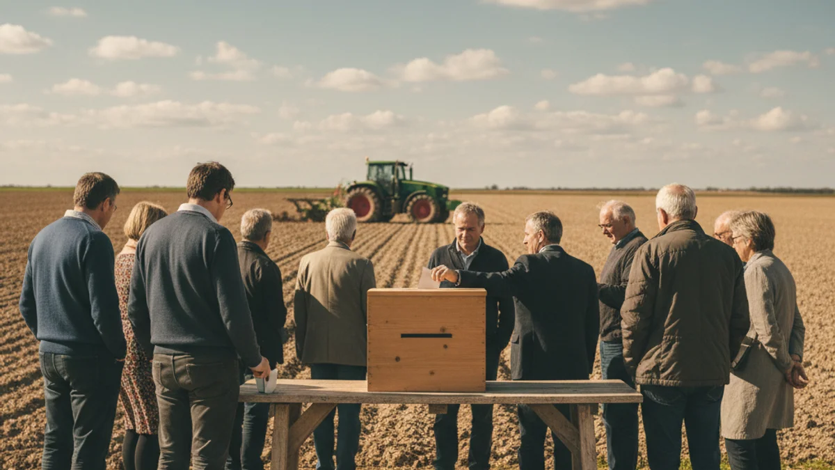 Imagen genérica de una urna electoral en un entorno rural.