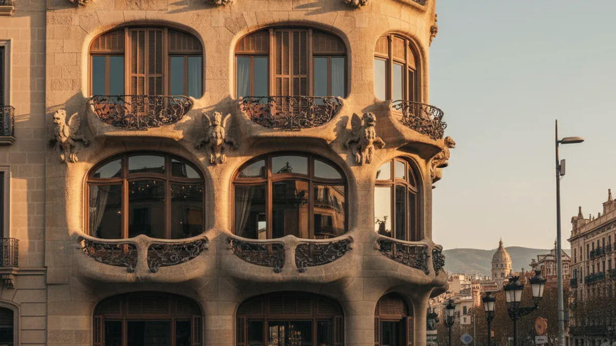 Imagen genérica de un edificio histórico con terraza en el centro de Barcelona.