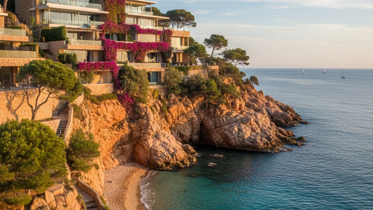 Imagen genérica de la costa de Begur con vistas al mar Mediterráneo y acantilados.
