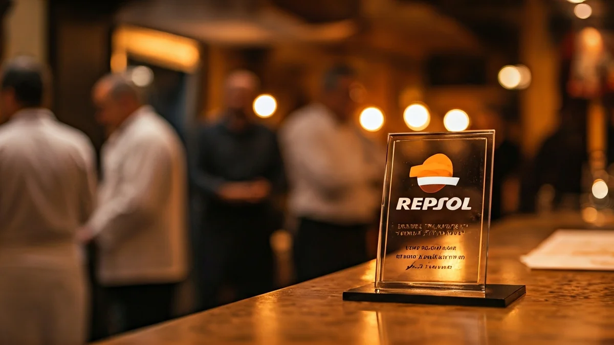 Imagen genérica de una placa de 'Soletes Repsol' en un restaurante