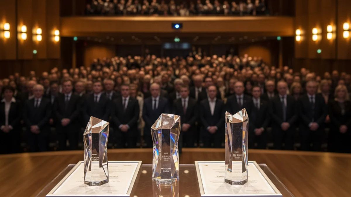 Imagen genérica de un acto de entrega de premios en un auditorio.