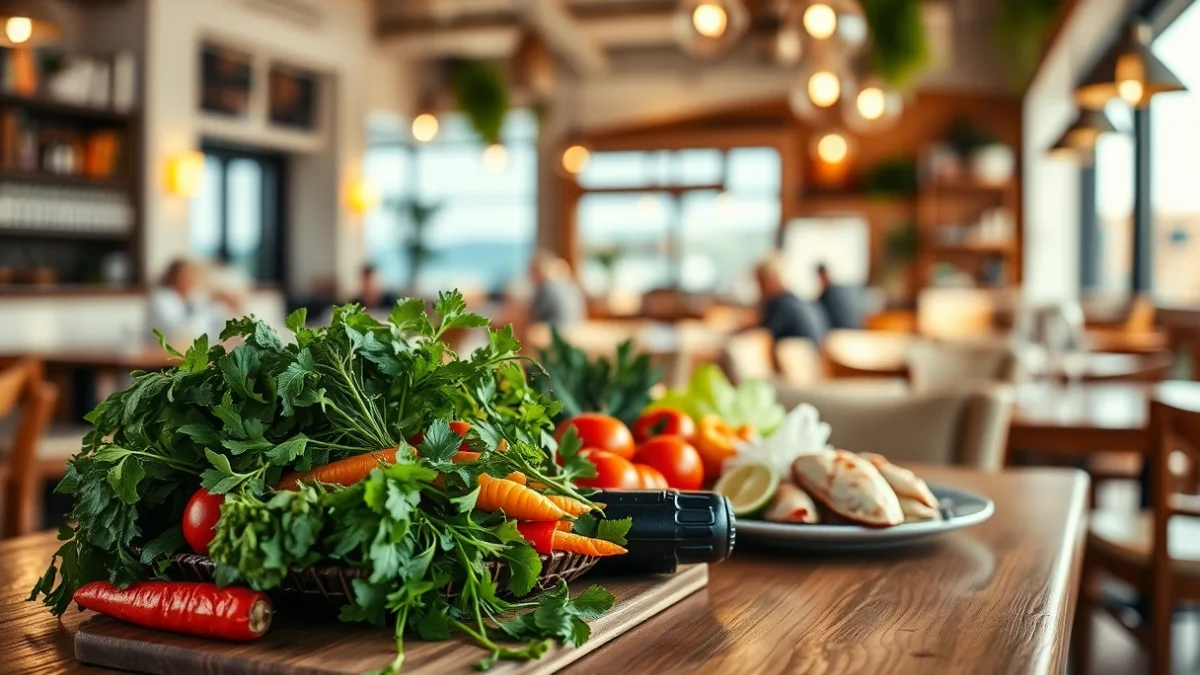 Imagen genérica de un restaurante comprometido con el producto de proximidad y la sostenibilidad.