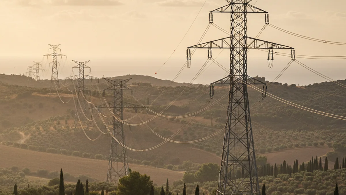 Imagen genérica de torres de alta tensión cruzando un paisaje natural.