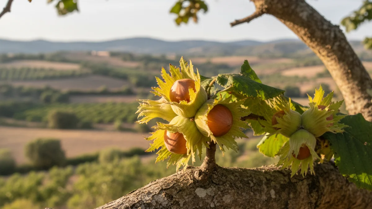 Imagen genérica de unos avellanos en una finca agrícola del Alt Camp.