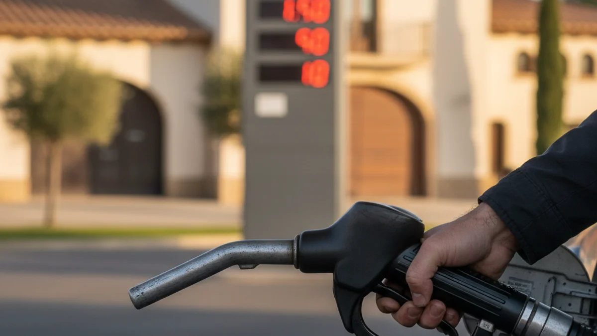 Imagen genérica de un surtidor de gasolina en una estación de servicio.