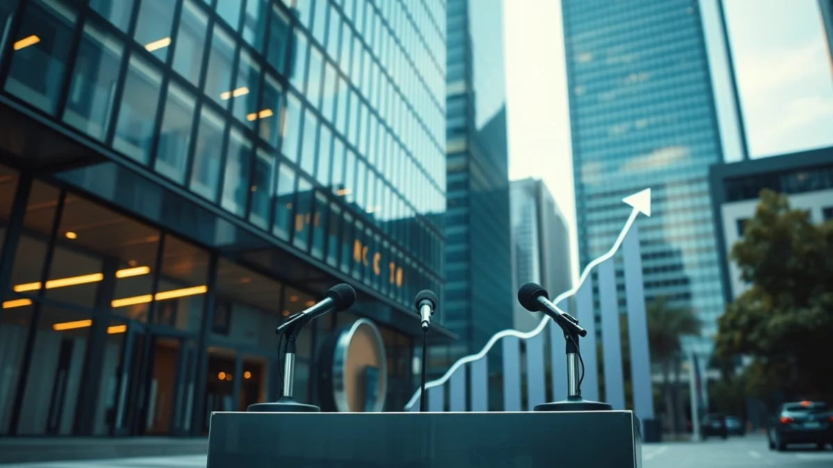 Imagen genérica de un distrito tecnológico moderno con edificios de oficinas y centros de investigación.