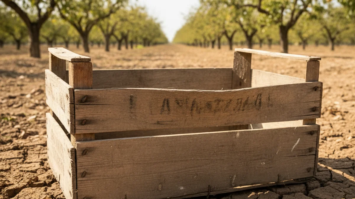 Imagen genérica de un campo de frutales en Lleida durante una época de sequía o heladas.