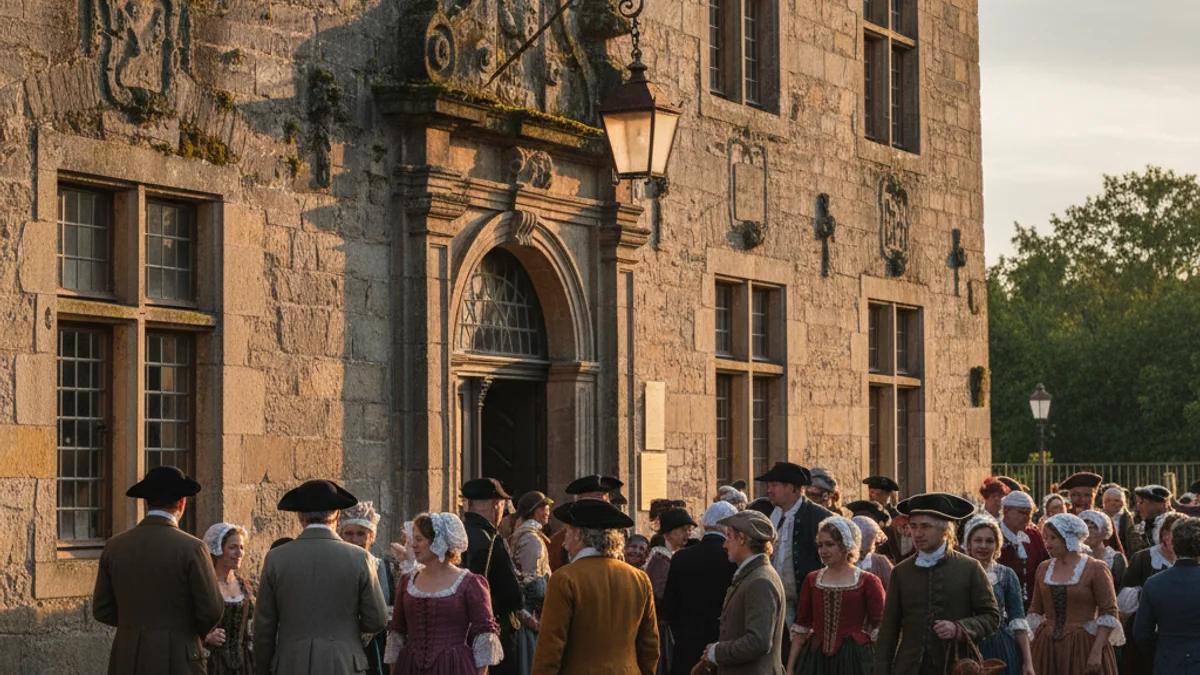 Imagen genérica de la fachada de un edificio histórico de piedra del siglo XVIII.