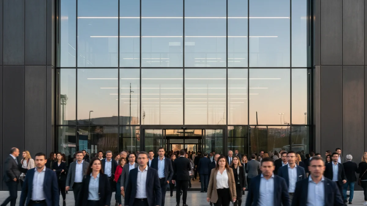 Imagen genérica del edificio DFactory Barcelona durante un evento empresarial.