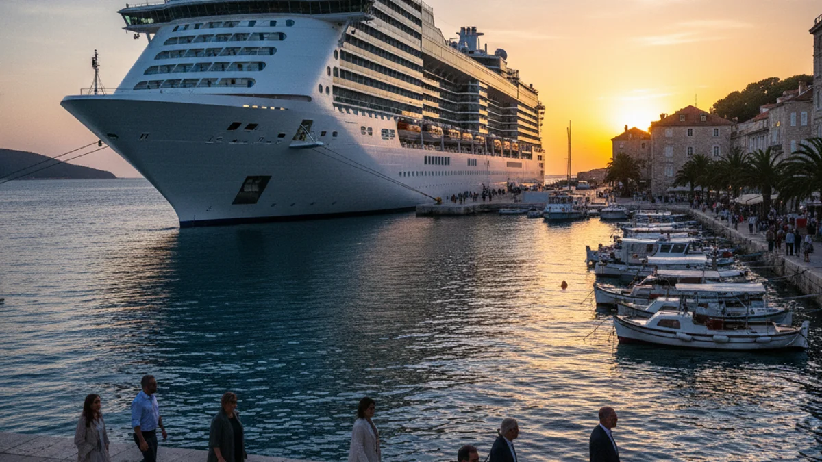 Imagen genérica de un crucero de lujo amarrado en un puerto de la costa catalana.