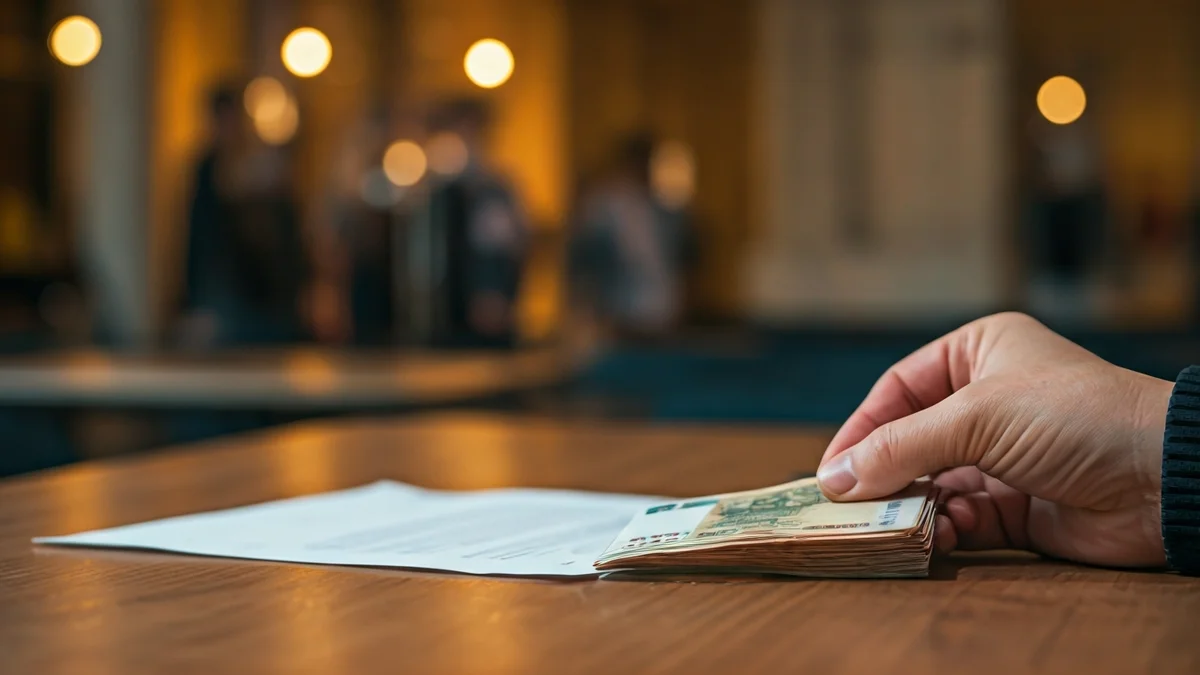 Imagen genérica de manos firmando un documento o intercambiando dinero, simbolizando la ayuda económica a gobiernos locales.