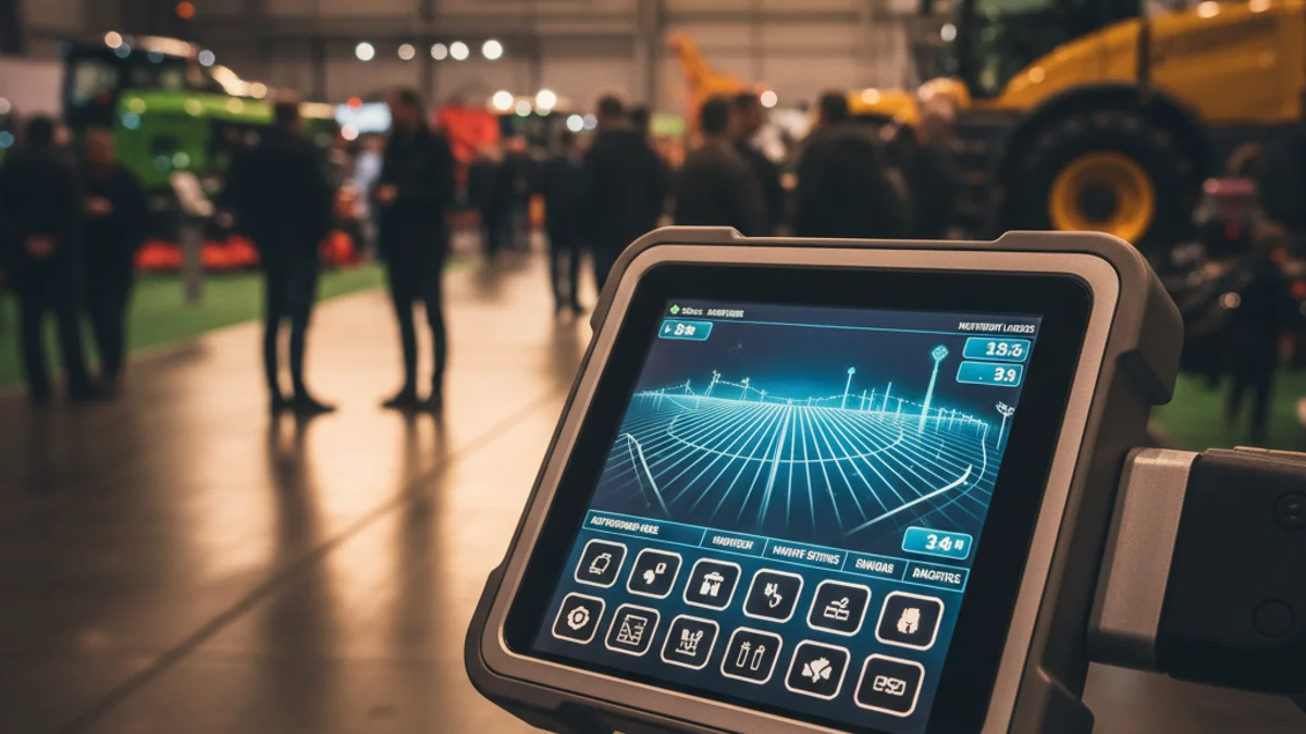 Imagen genérica de un detalle tecnológico en una máquina agrícola moderna.