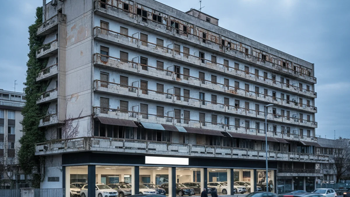 Imagen genérica del antiguo hotel Ilerda de Lleida, actualmente en estado de abandono y a la venta.