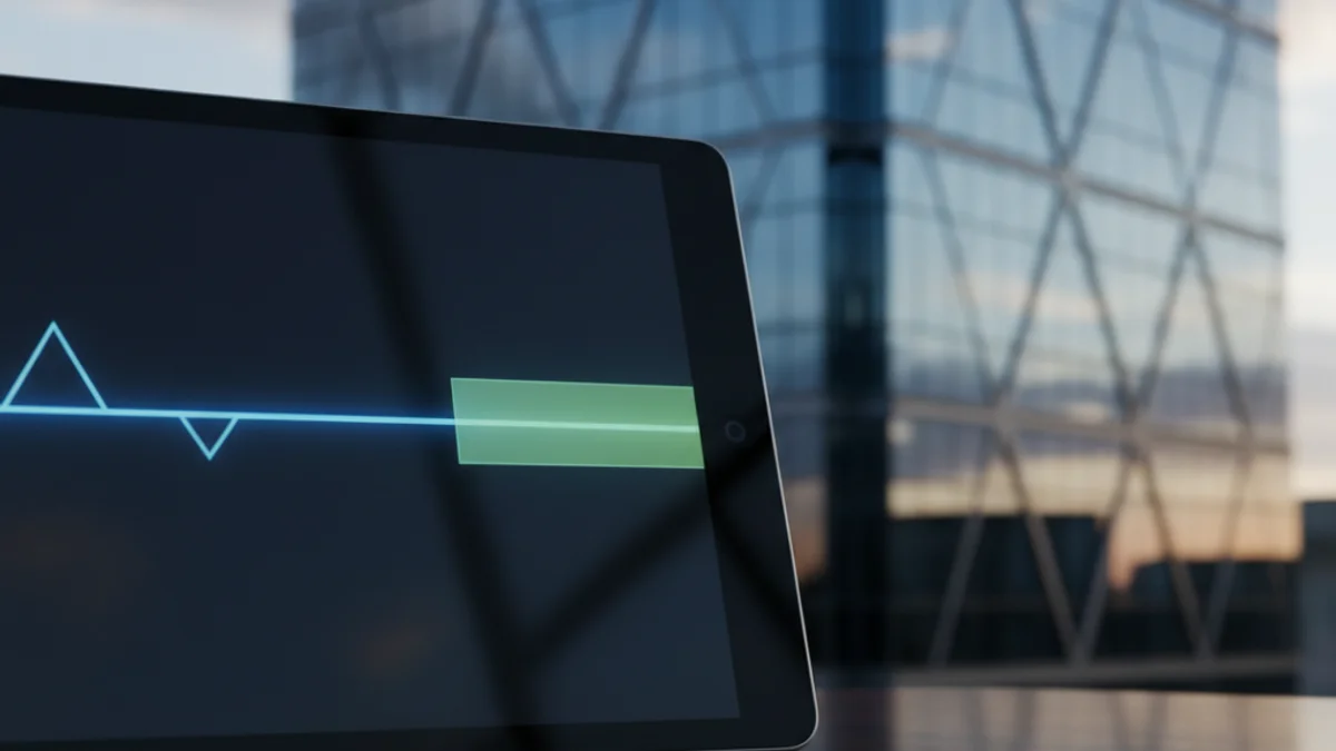 Imagen genérica de un gráfico económico que muestra estabilidad en los datos de empleo.